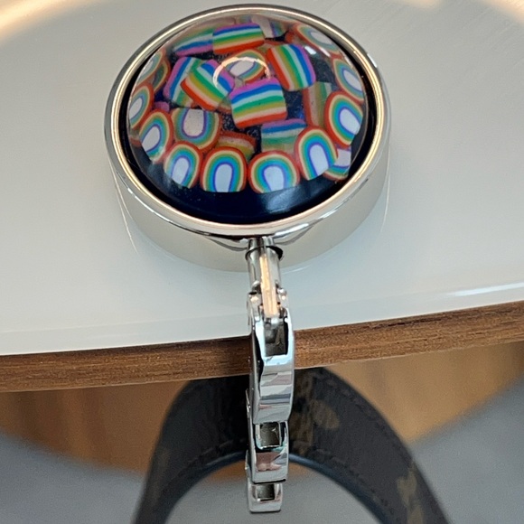 Foldable Bag Hook/Purse Hanger - Rainbows - Candy - Fits Most Tables - Picture 5 of 7